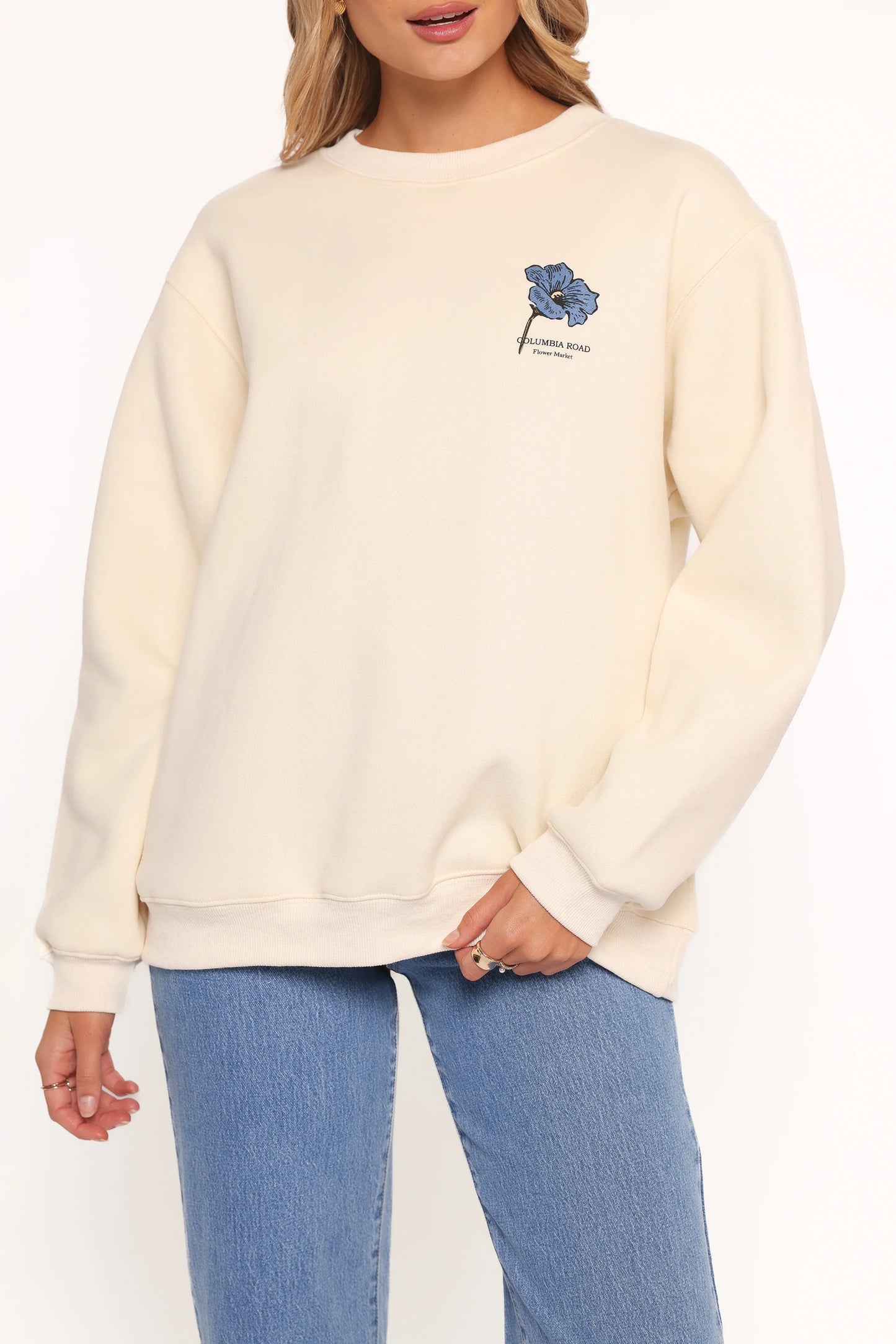 Flower Market Sweatshirt Cream
