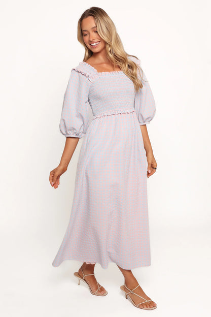 Lille Midi Dress Blue Gingham