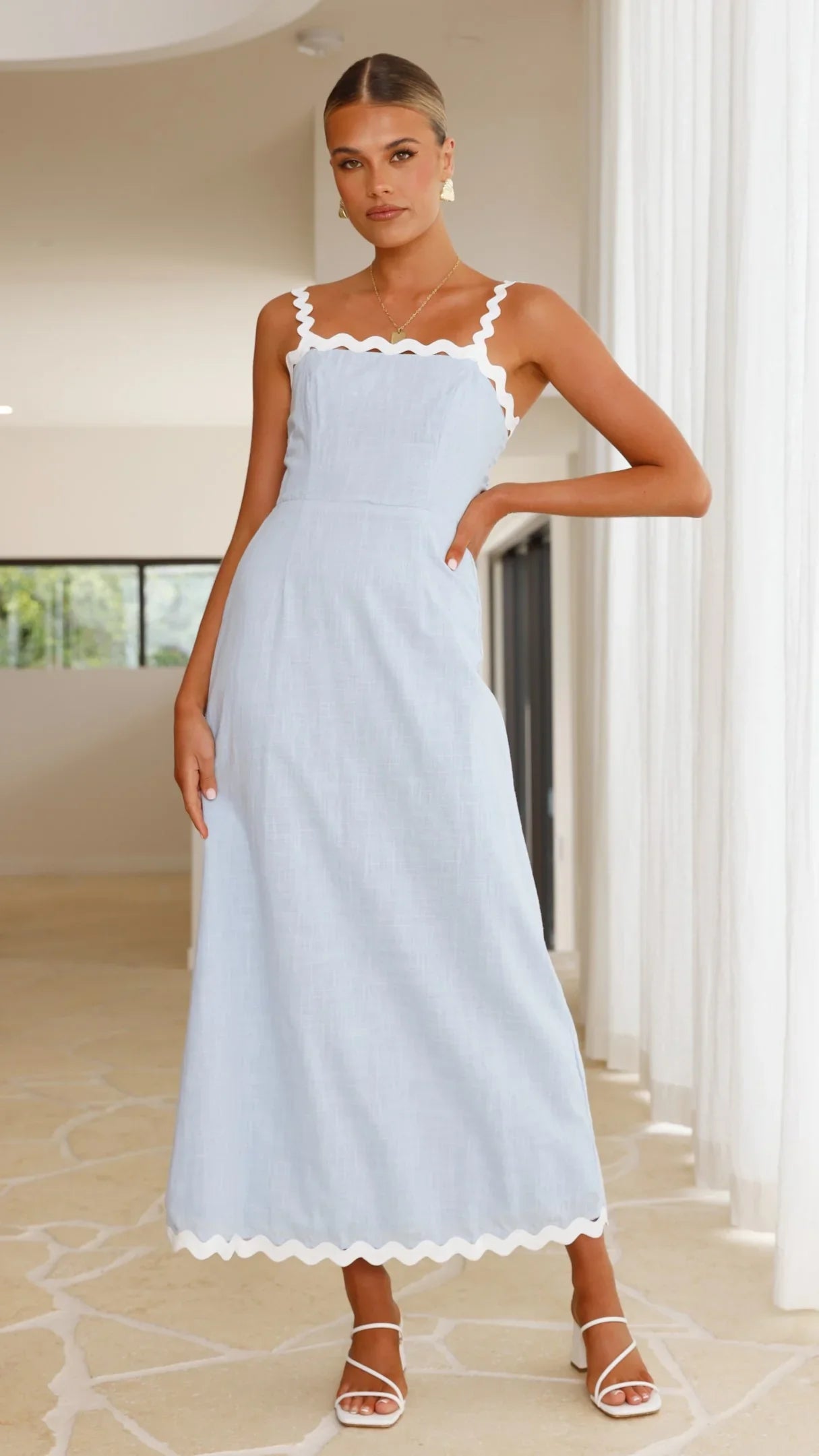 Fiora Maxi Dress Baby Blue