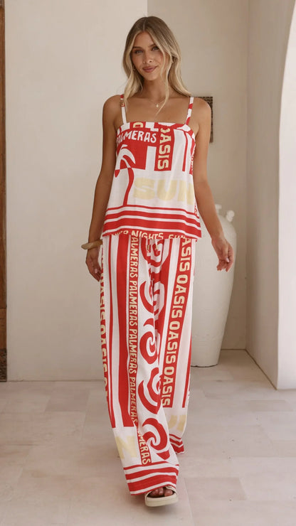 Yiota Pants Palmeras Print