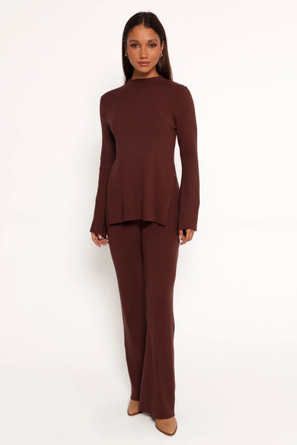 Adrienne Knit Pant Chocolate
