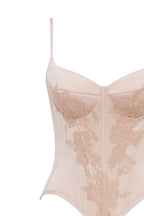 Beige sculpting lace corset Parisienne