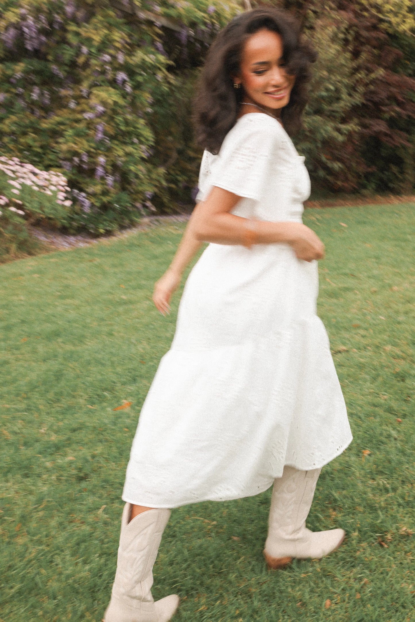 Tierney Midi Dress White