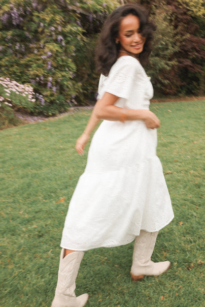 Tierney Midi Dress White