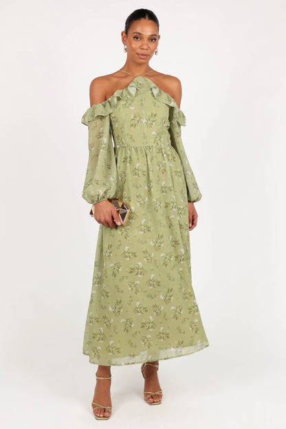 Alina Maxi Dress Sage Botanica