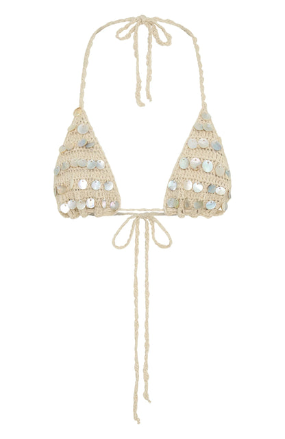Hidden Treasure Crochet Bikini Top Shell