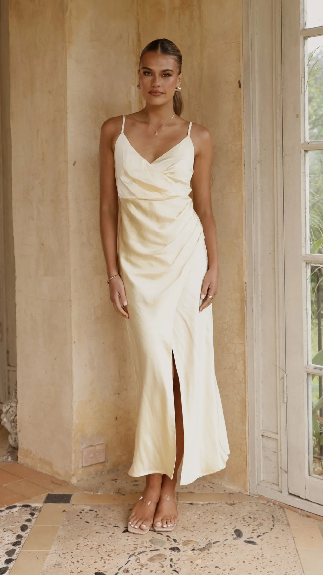 Elsa Midi Dress Yellow