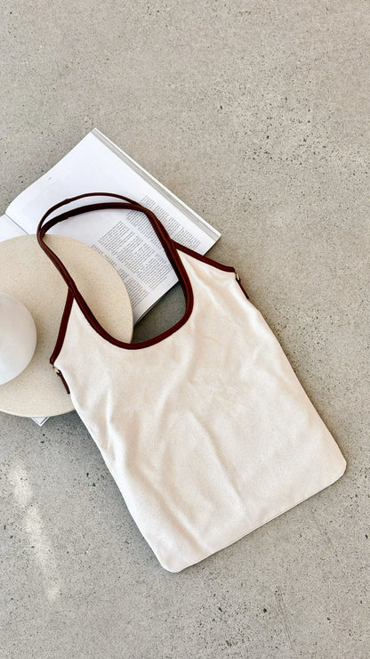 Isobel Shoulder Bag Natural Linen