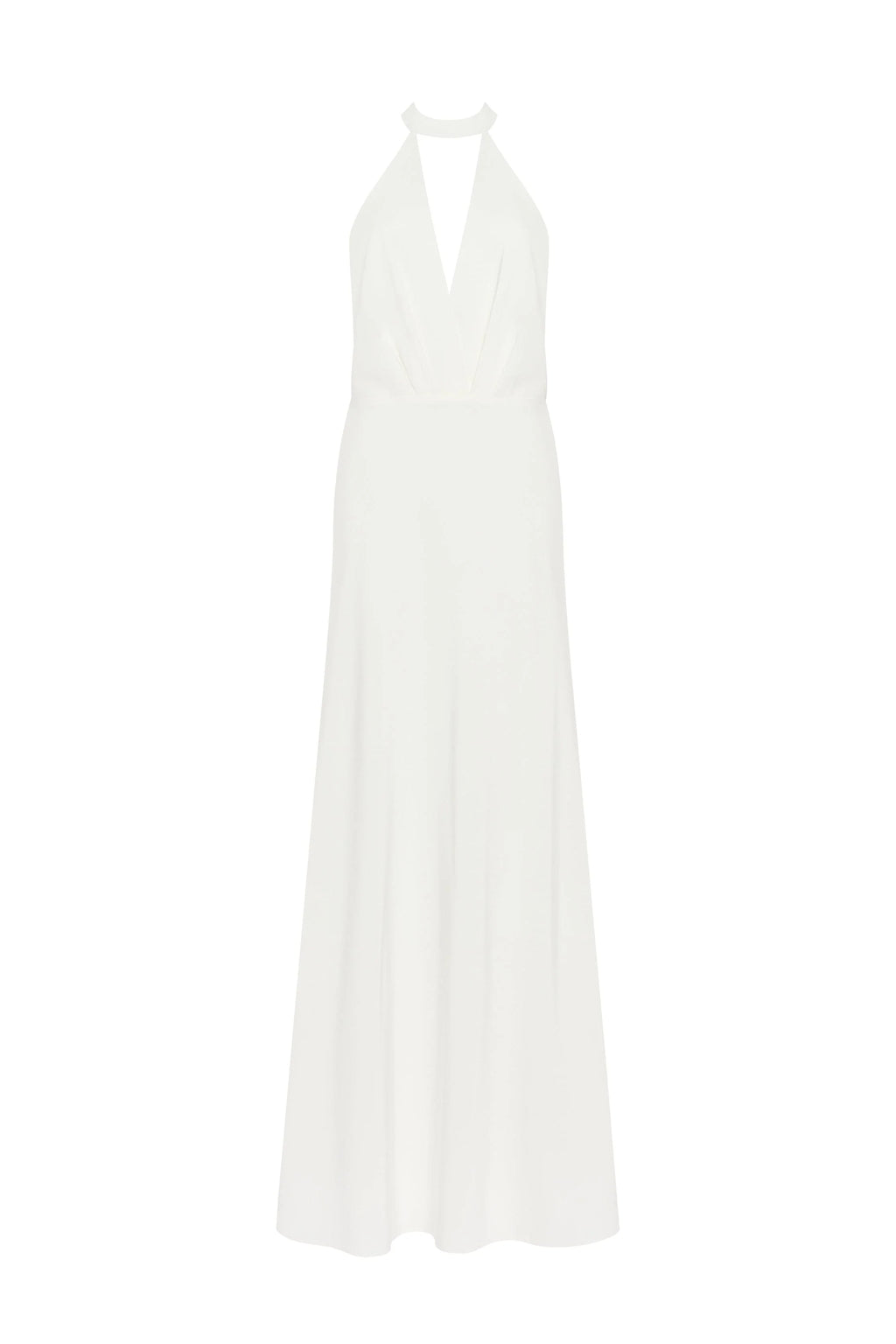Lovely white halterneck satin maxi dress Xo Xo