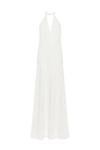 Lovely white halterneck satin maxi dress Xo Xo