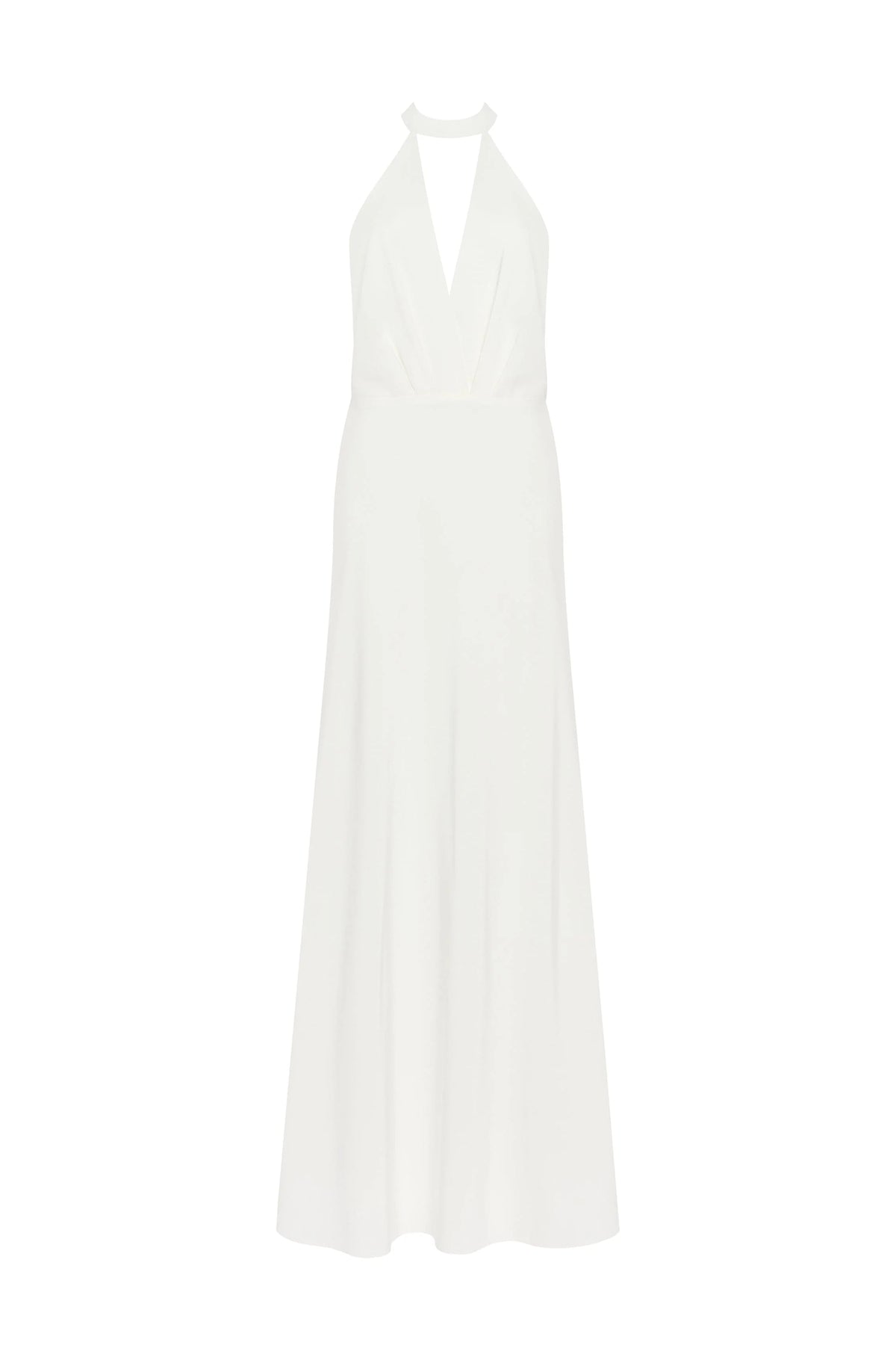 Lovely white halterneck satin maxi dress Xo Xo