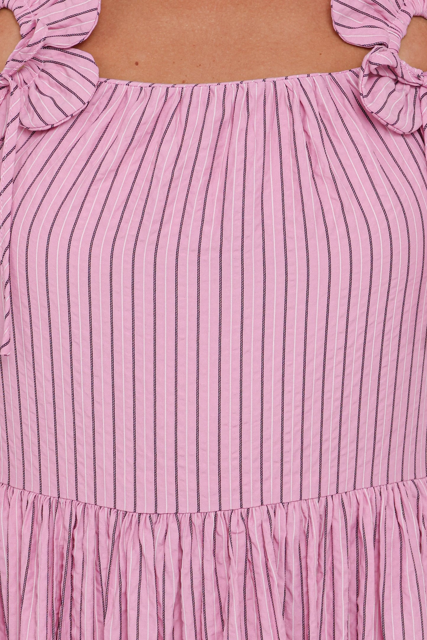 Alden Maxi Dress Pink White Stripe