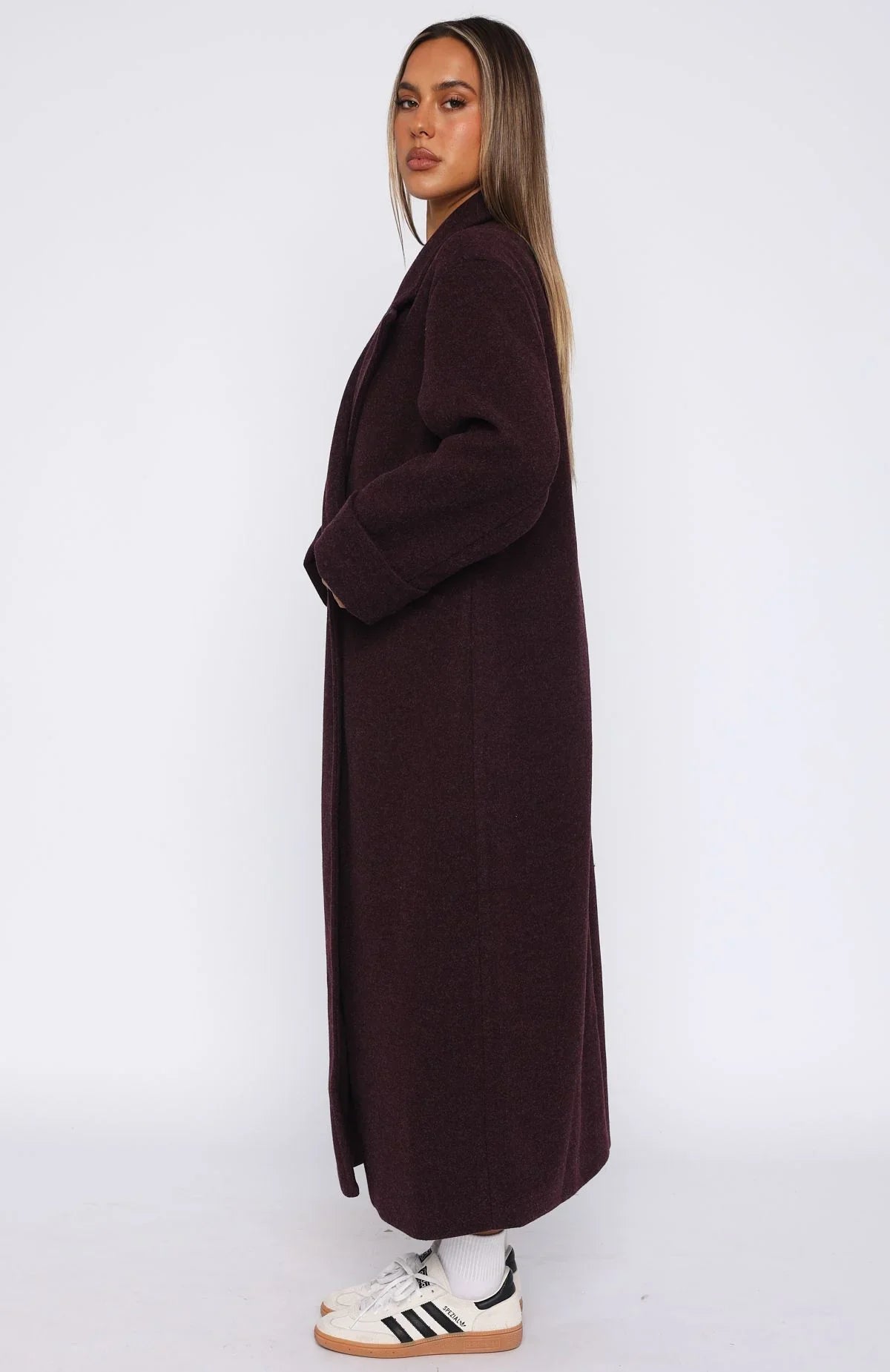 Winter Holiday Oversized Coat Burgundy