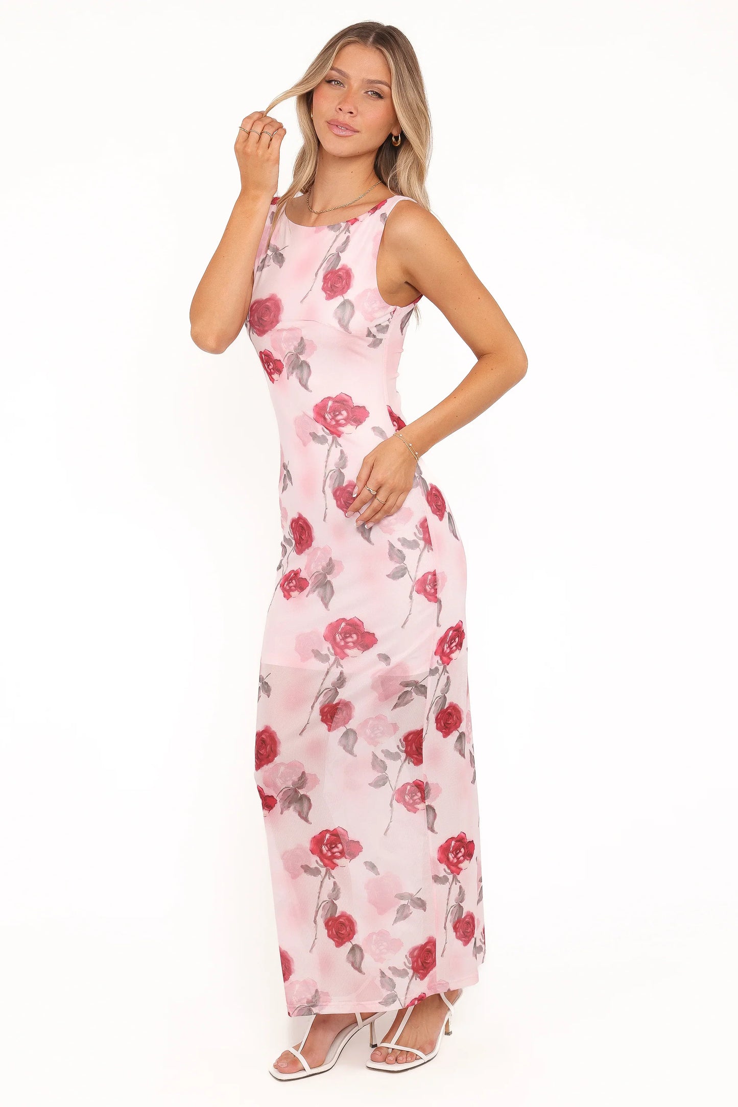Brissa Maxi Dress Pink Floral