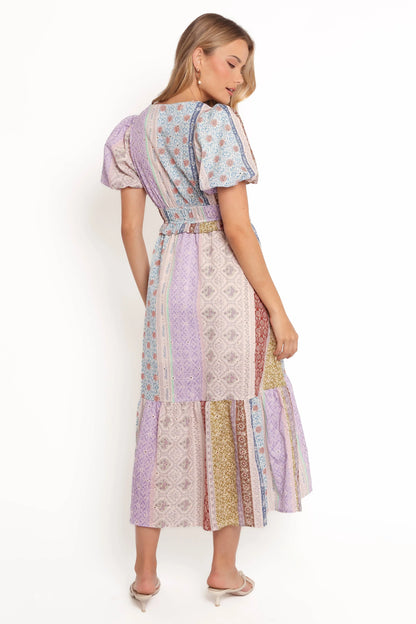 Verona Patchwork Midi Dress Botanic Multi