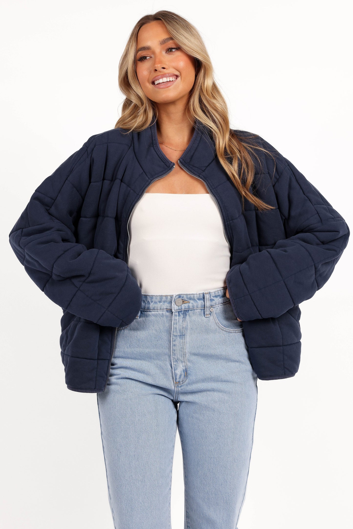 Alegra Quilted Jacket Navy