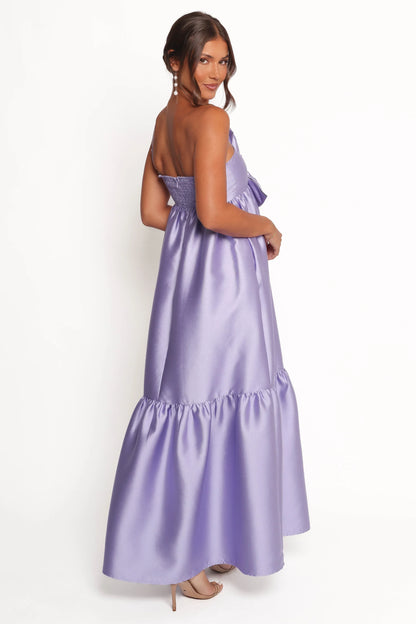 Betina Bow Front Maxi Dress Lilac