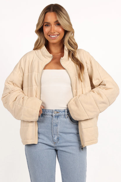 Alegra Quilted Jacket Cream