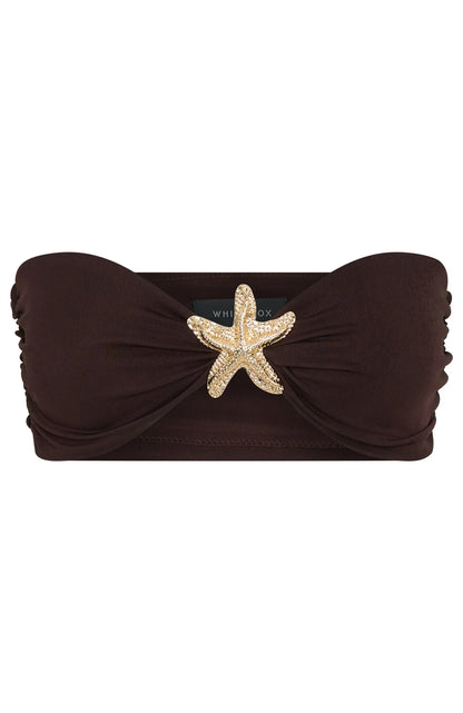 Lil Mermaid Strapless Top Chocolate