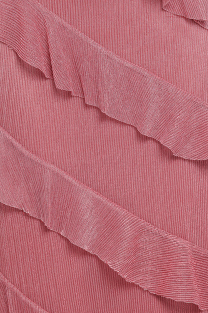 Ciao Ruffles Maxi Dress Pink