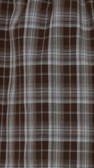Ivana Funnel Neck Jacket Shorts Set Brown Blue Plaid