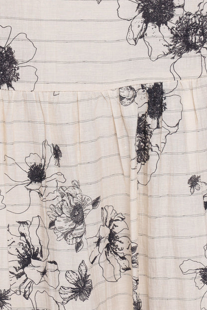 Martine Maxi Dress Black Ivory Floral