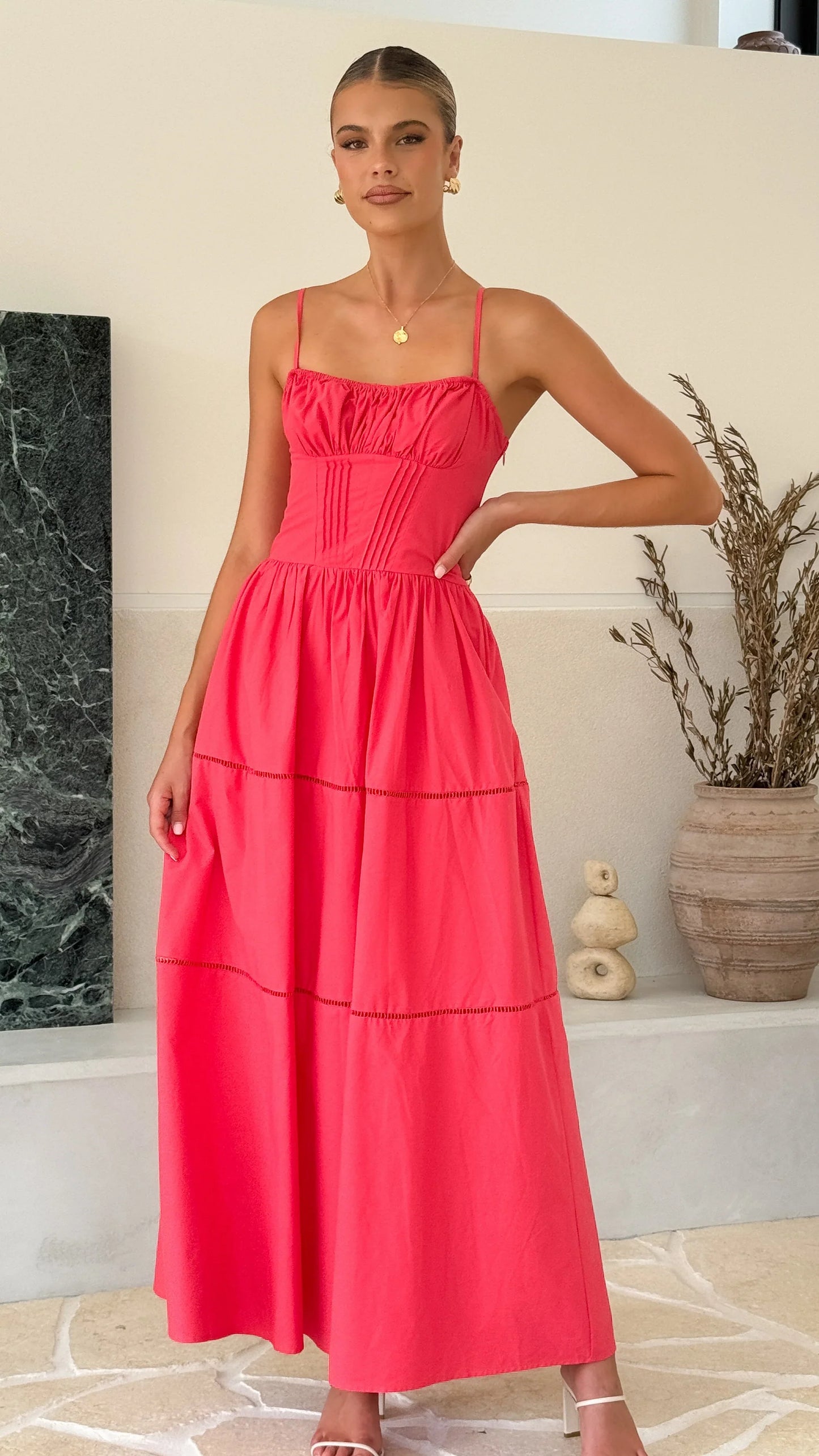 Isabella Maxi Dress Red