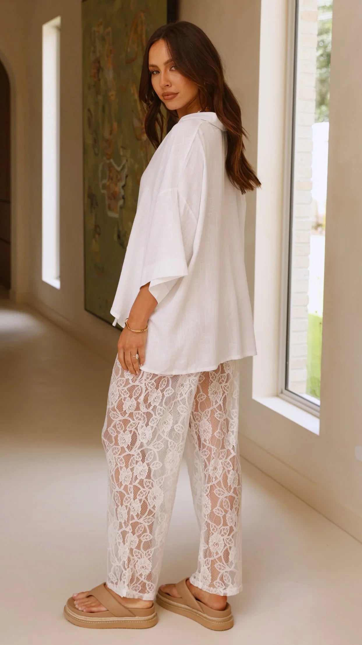 Baxter Pant White Lace