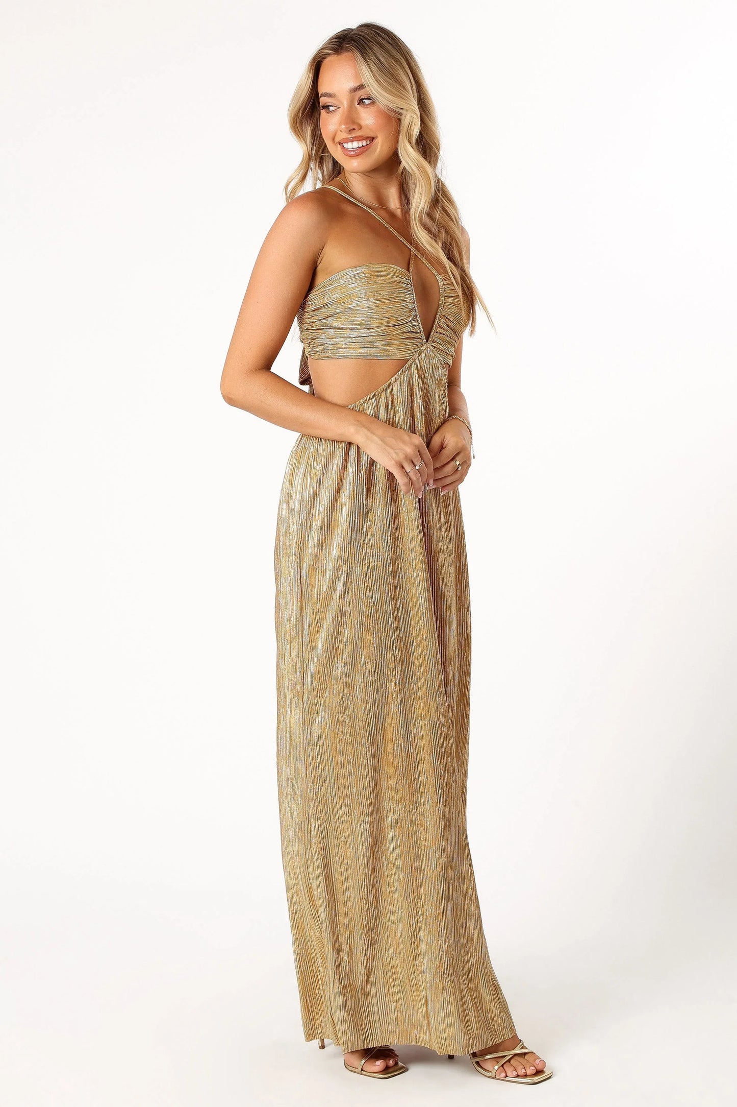 Beyz Midi Dress Gold