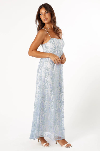 Nolan Maxi Dress Blue Floral