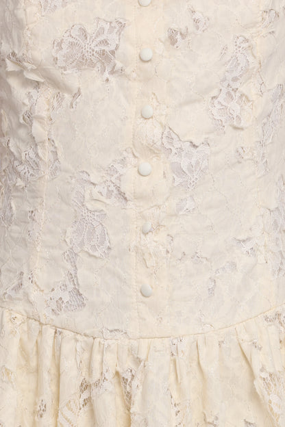 Briar Lace Mini Dress Cream