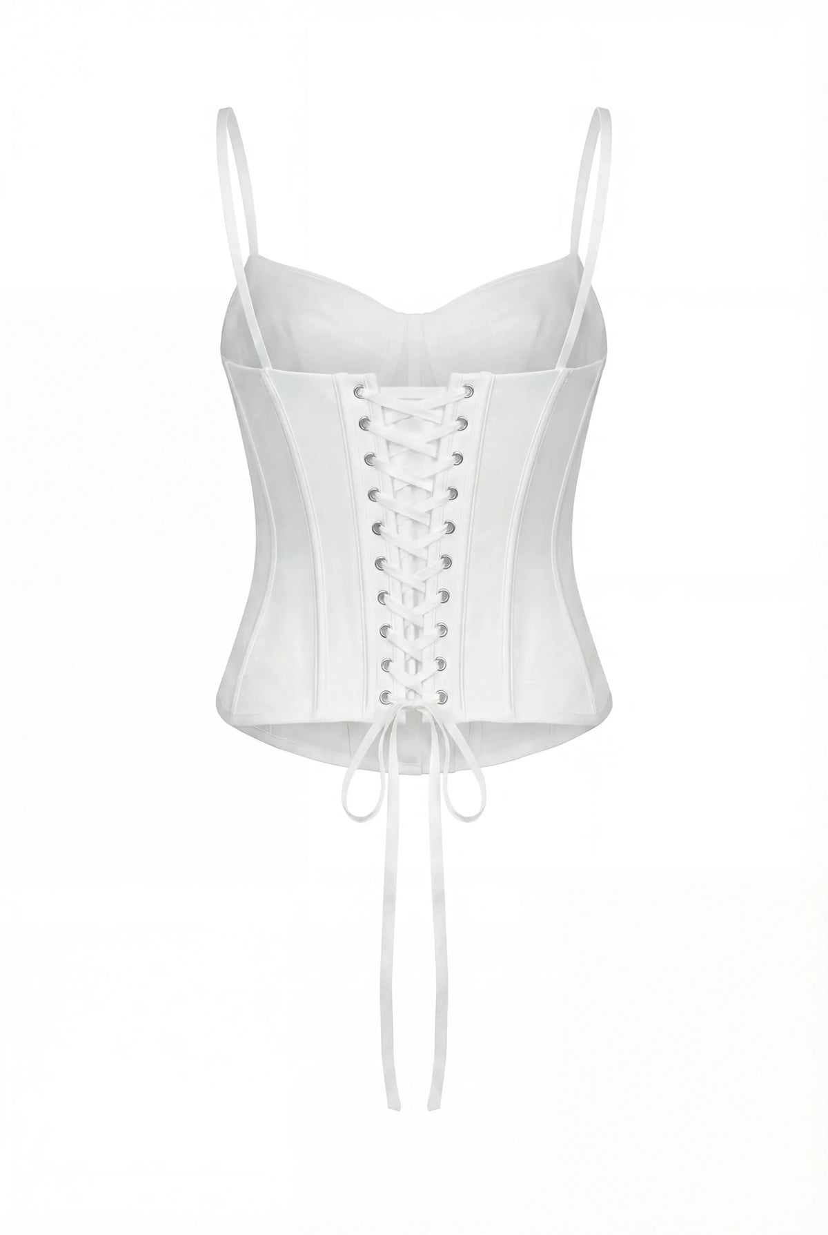 White Corset with Chantilly Lace