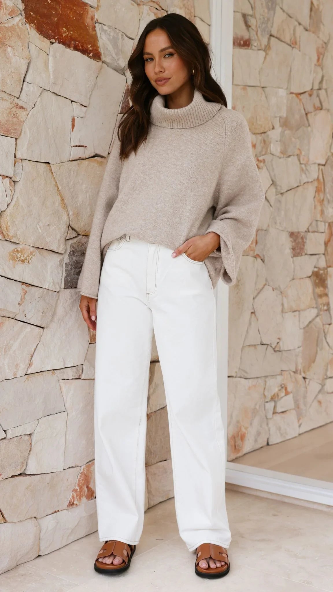 Jacques Knitted Jumper Oatmeal