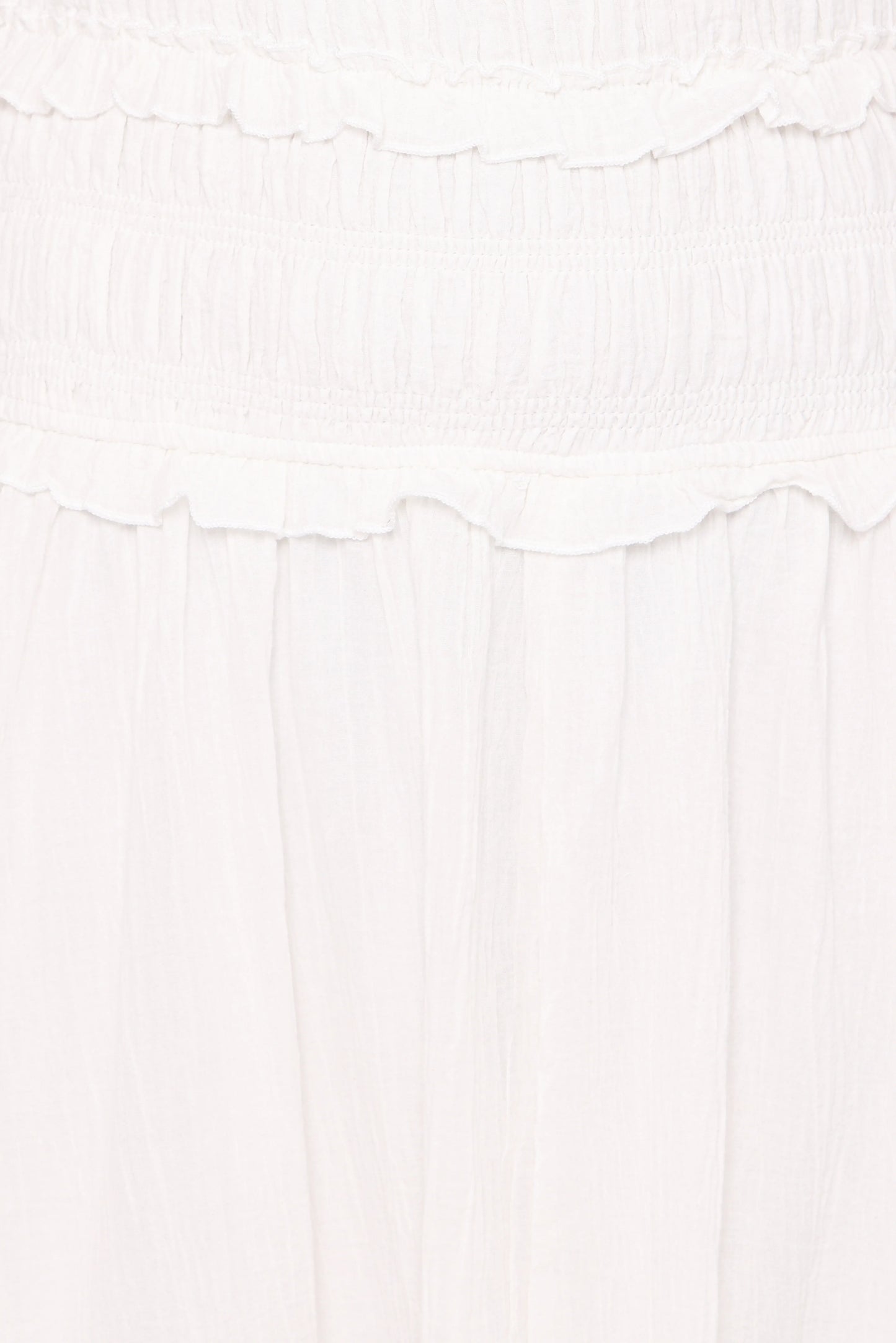 Enola Gather Midi Dress White