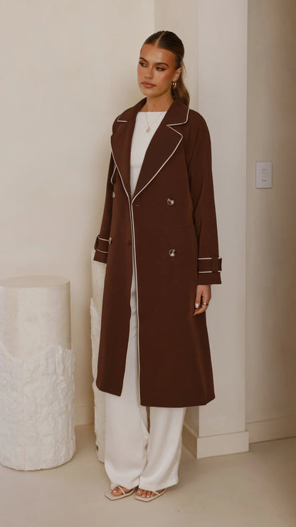 Blanca Trench Coat Espresso
