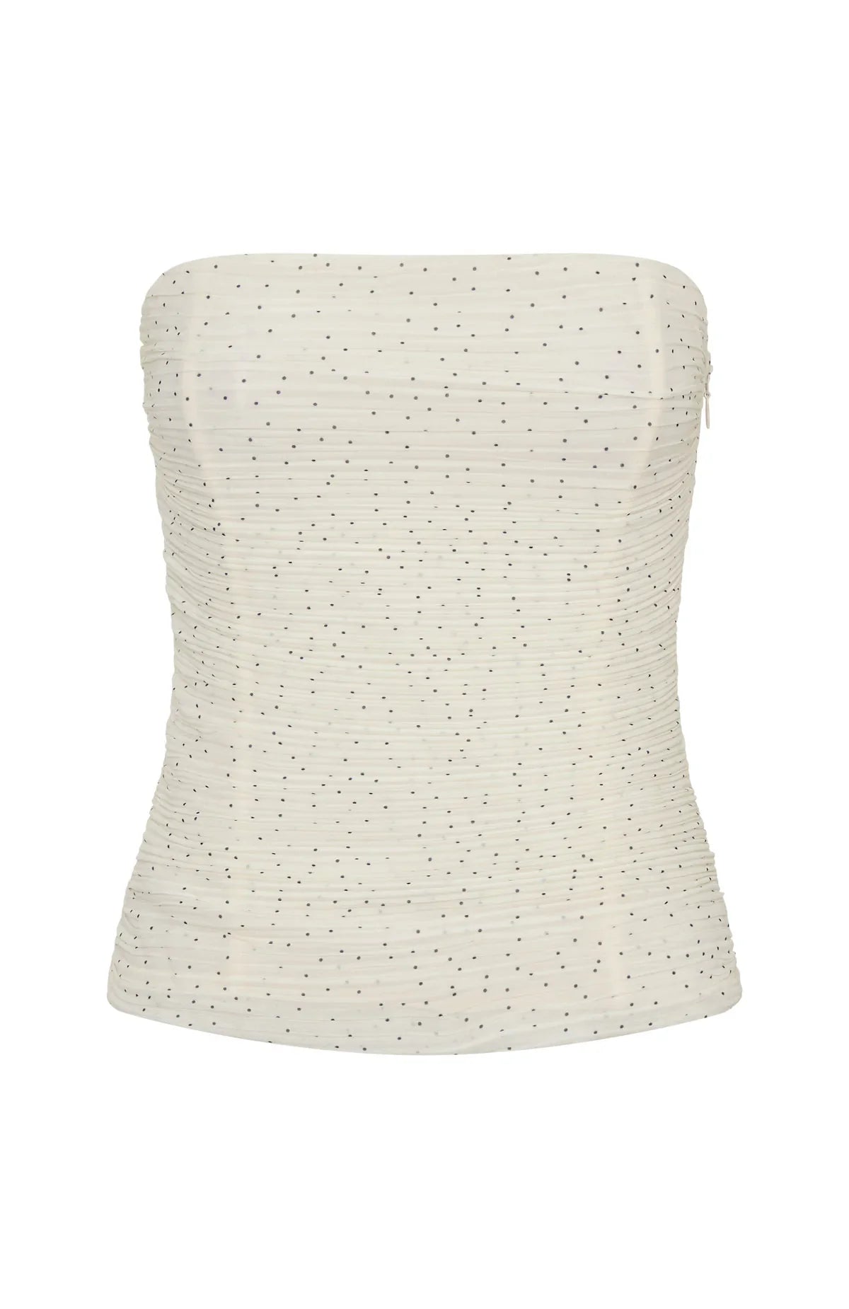 Camp Crush Strapless Bustier Cream Black Polka Dot