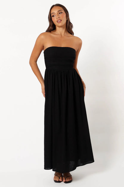 Kayt Strapless Dress Black