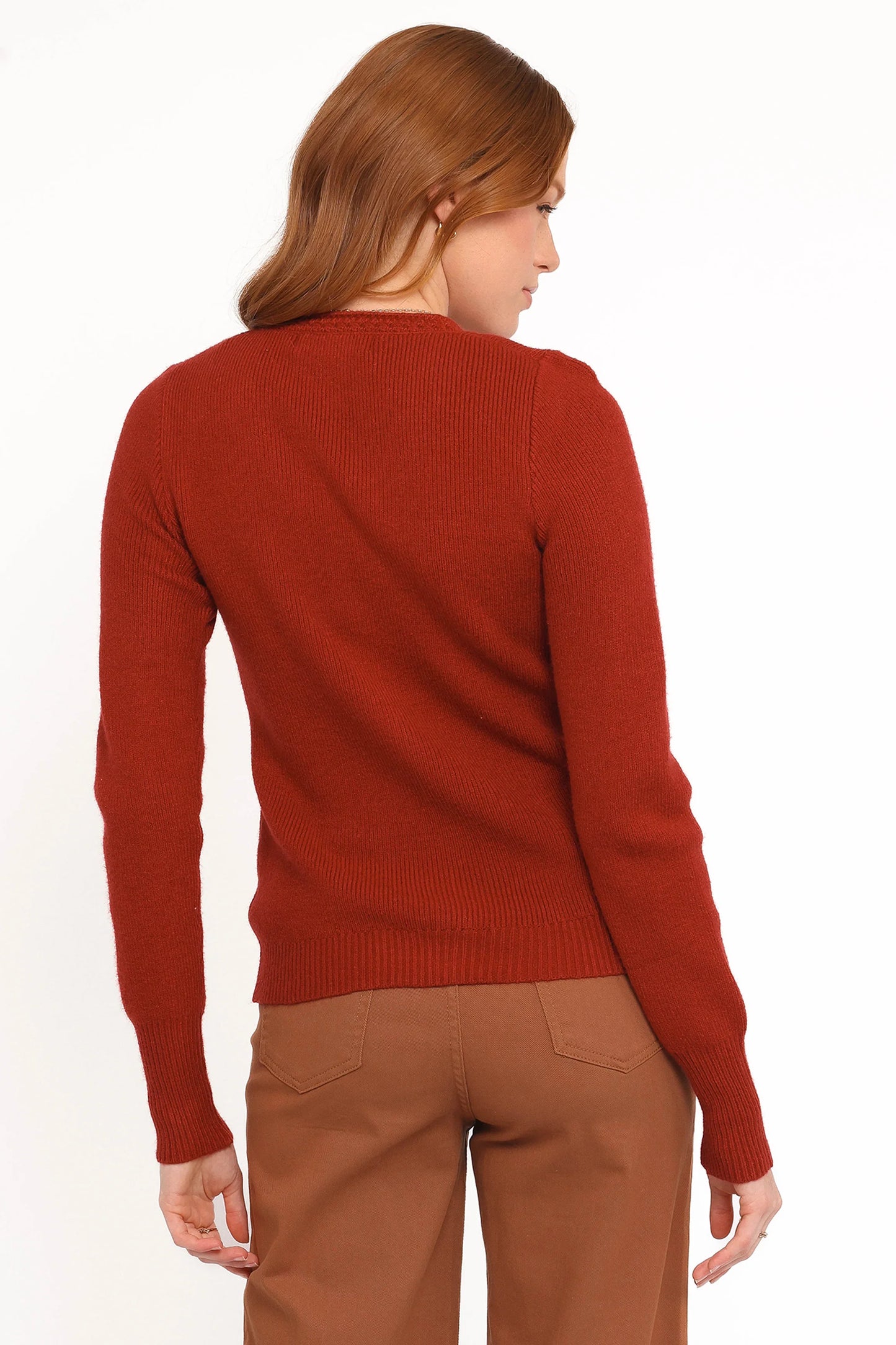 Quay Button Front Cardigan Red
