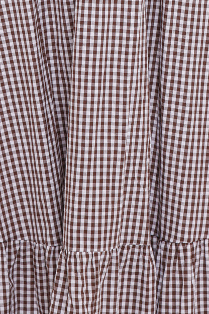 Reid Maxi Dress Brown Gingham