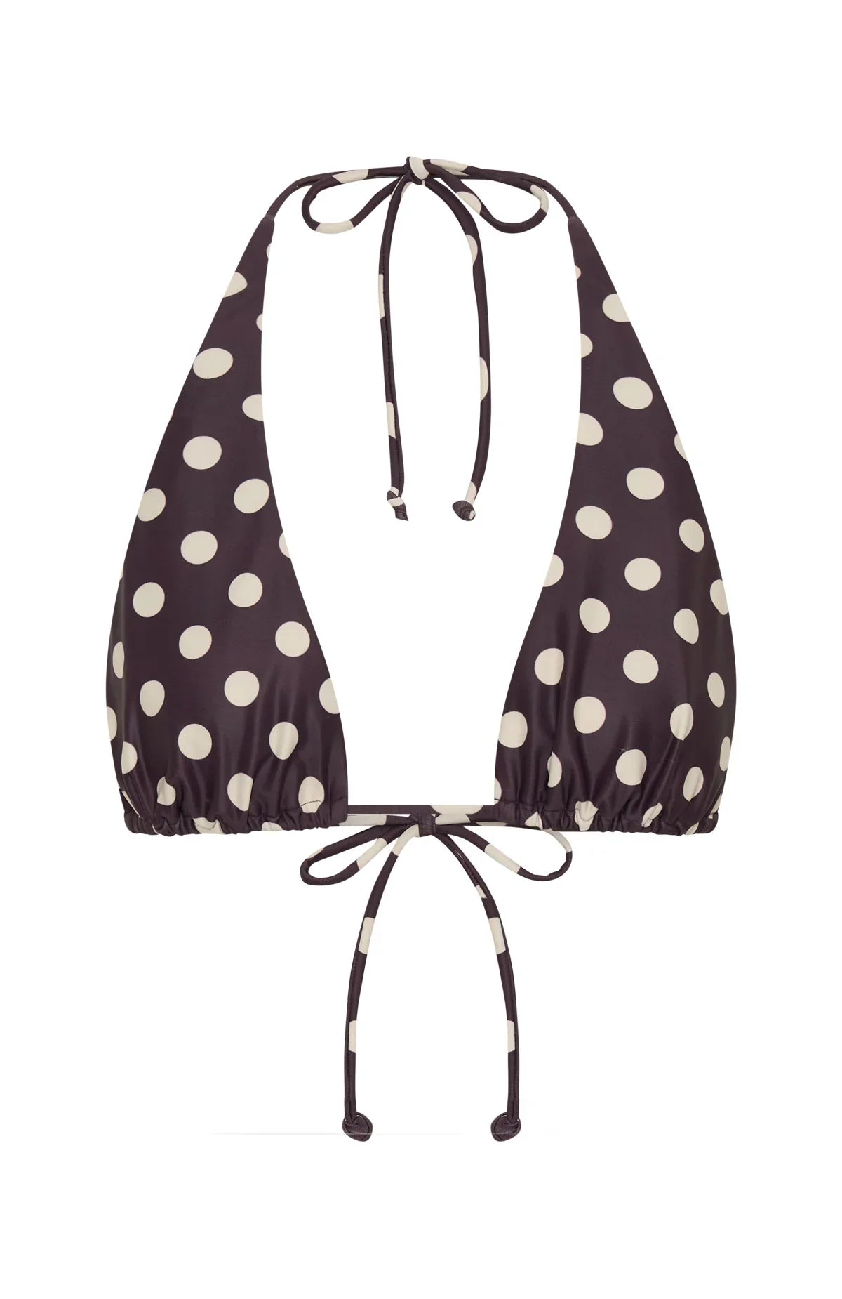 Danica Bikini Top Choc Cream Polka Dot