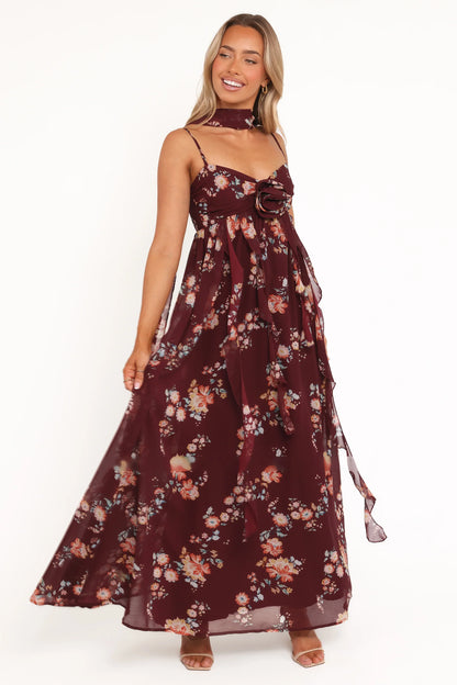 Tully Maxi Dress Berry Floral