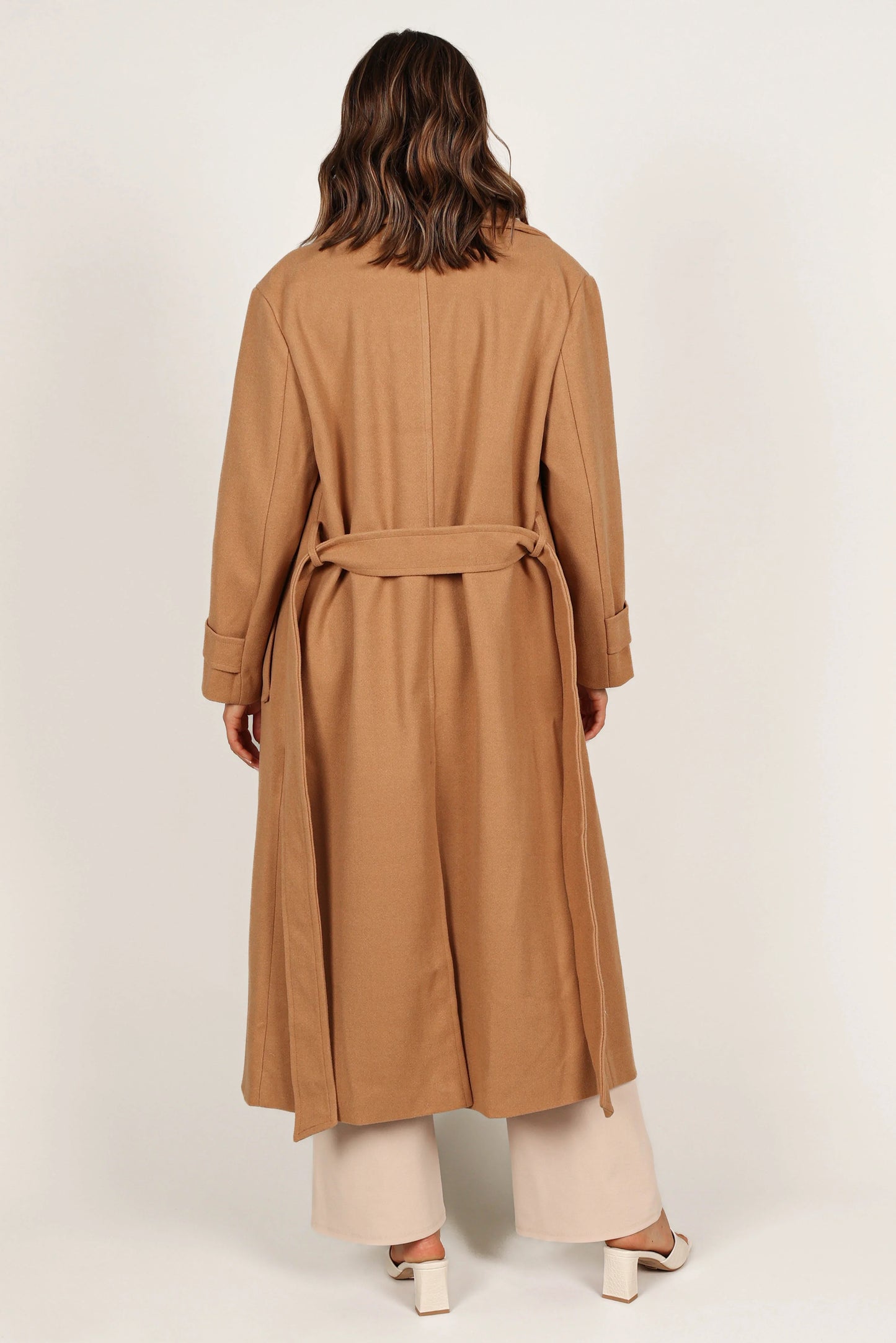 Emersyn Tie Front Coat Camel