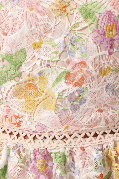 Maddy Midi Dress Light Pink Multi