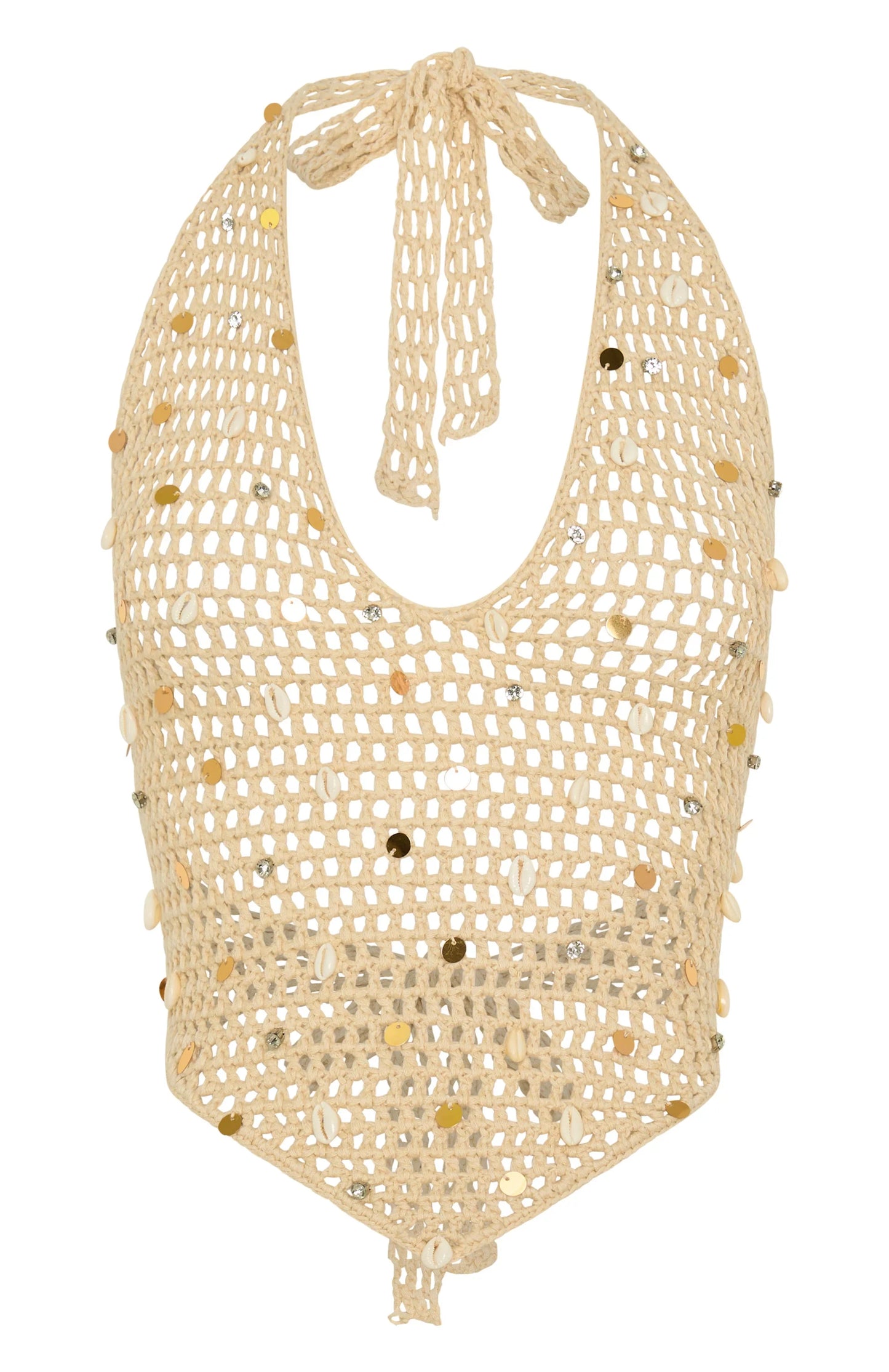 Dance With You Crochet Top Sand