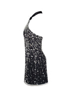 Striking halterneck crystal embellished mini dress Xo Xo
