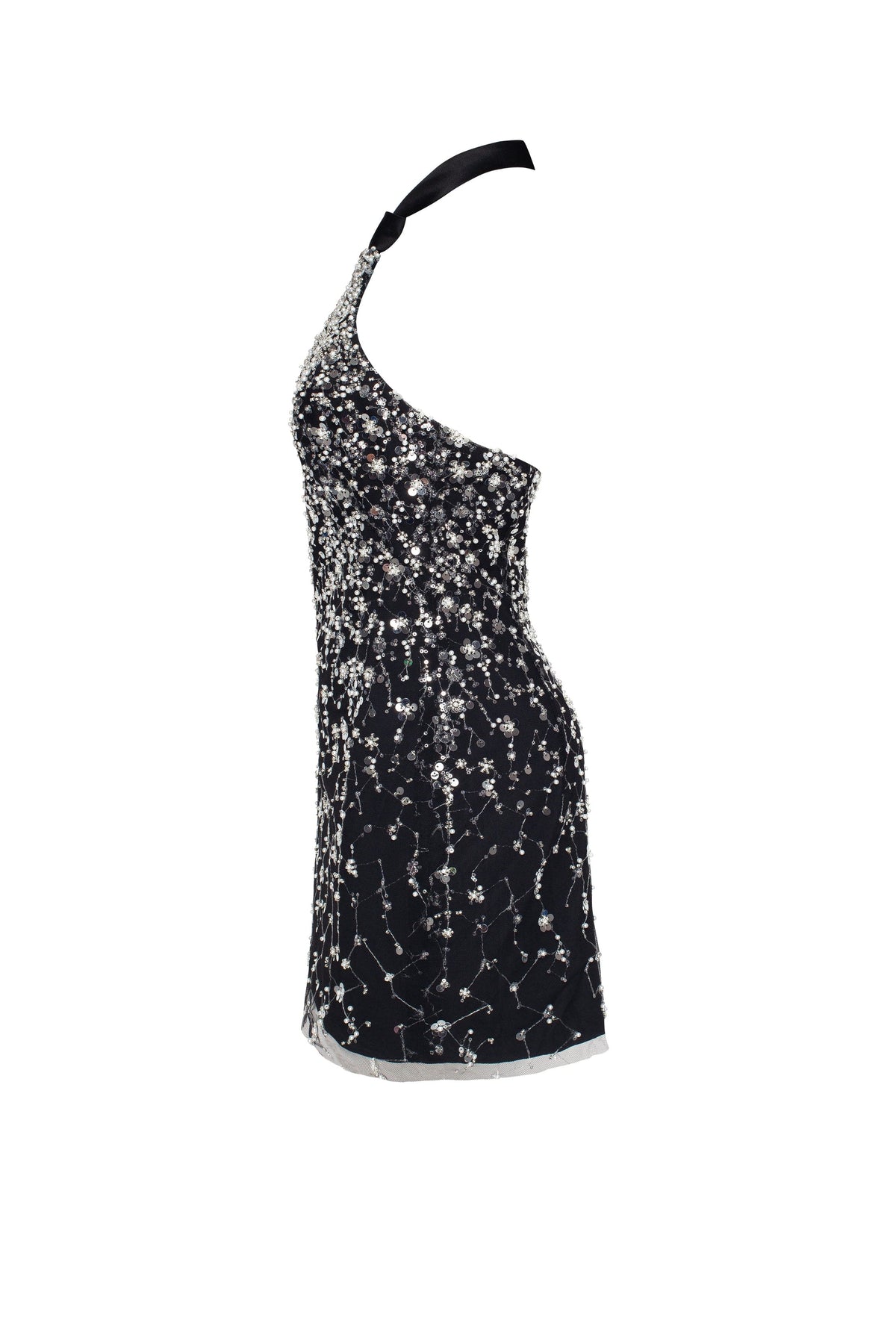 Striking halterneck crystal embellished mini dress Xo Xo