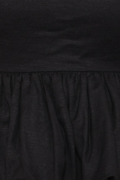 Ursa Peplum Top Black