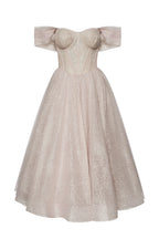 Silver Sparkly cocktail midi tulle dress