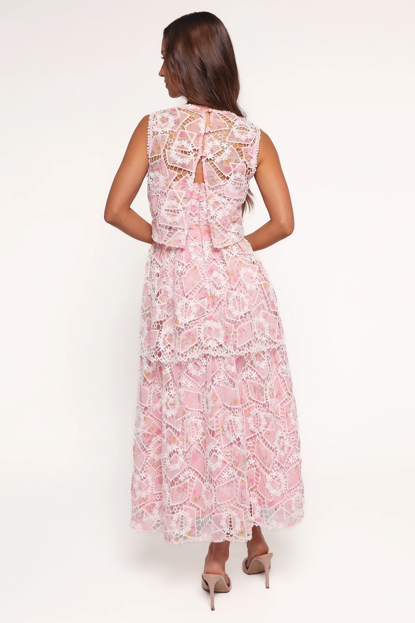 Eleanora Midi Dress Pink Floral