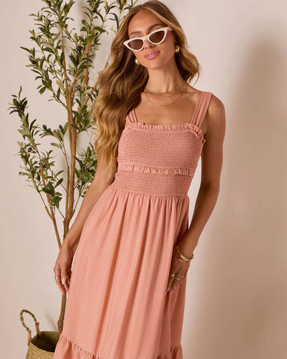 Sunday Ease Tiered Midi Dress